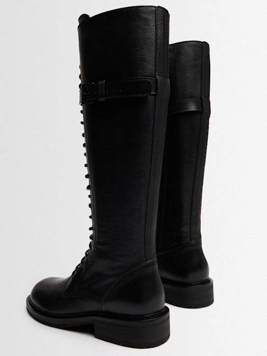 Ann Demeulemeester: Botas combat de piel 25mm