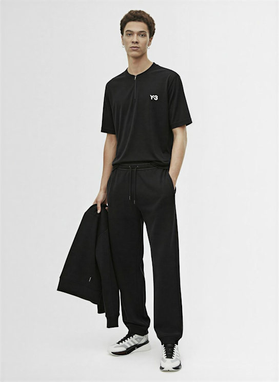 Y-3 - Pantalon de survêtement en coton mélangé