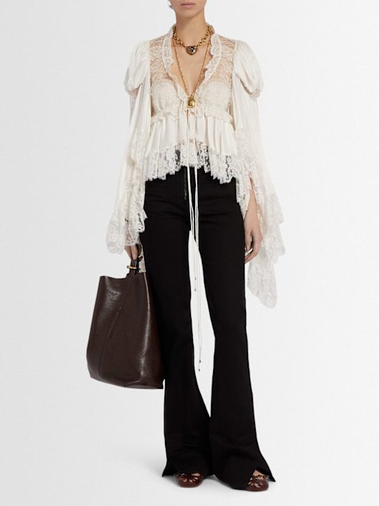 Chloé: Pantalon droit taille haute
