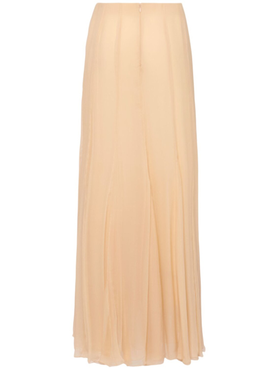 Chloé: Jupe longue en mousseline de soie