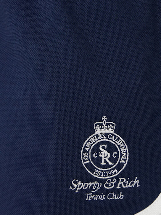 Sporty & Rich: Short en piqué Crown Tennis