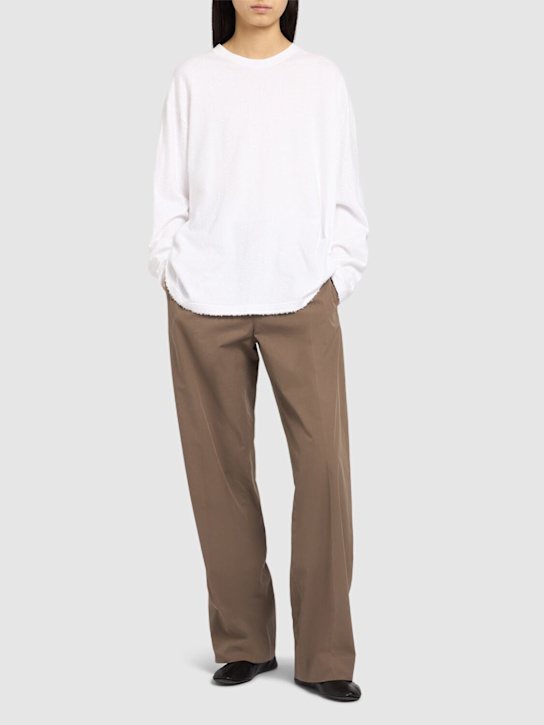 The Row: Pantaloni dritti Alfidis in gabardina di cotone
