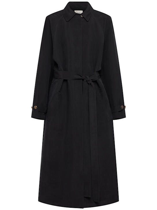 The Row: Cappotto lungo Ryo in seta con cintura
