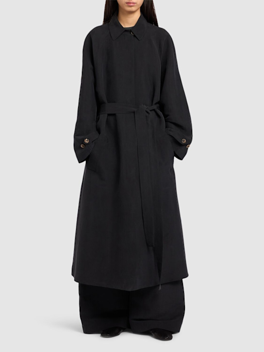 The Row - Manteau long en soie & ceinture Ryo