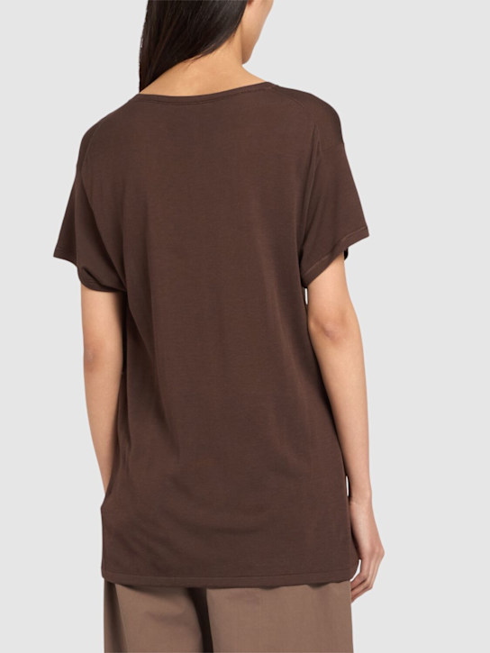 The Row: Haut manches courtes en viscose mélangée fine Kota