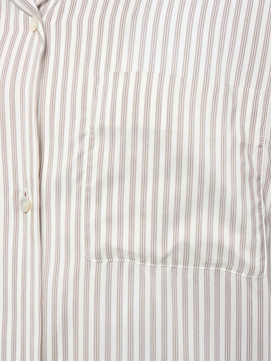 The Row: Chemise manches courtes en soie à rayures Jorge