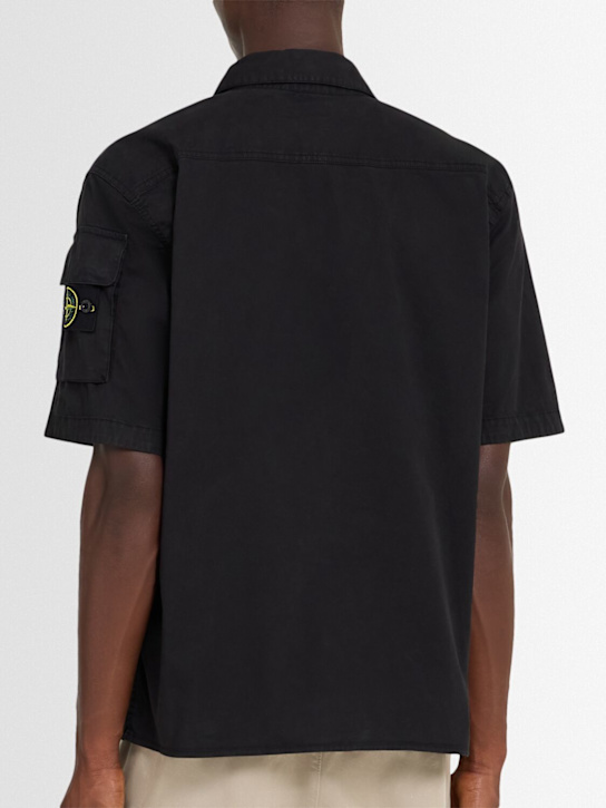 Stone Island: Stretch cotton twill shirt