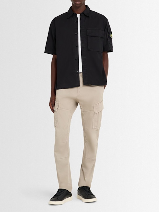 Stone Island: Stretch cotton twill shirt