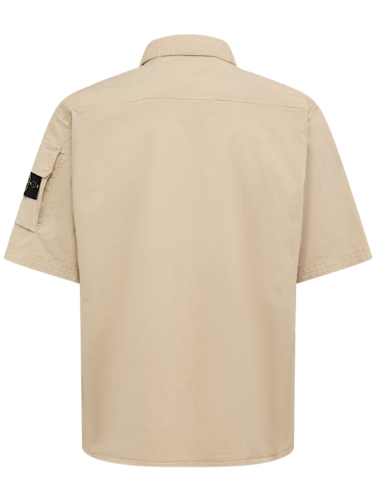 Stone Island: Stretch cotton twill shirt