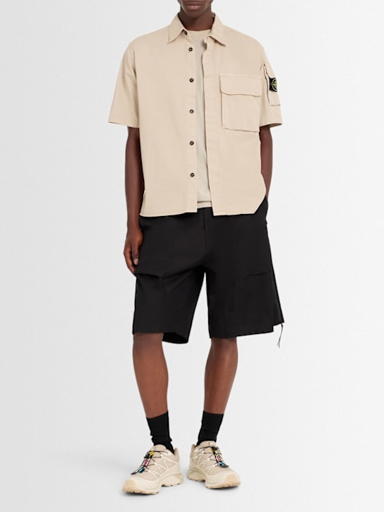 Stone Island - Chemise en sergé de coton stretch