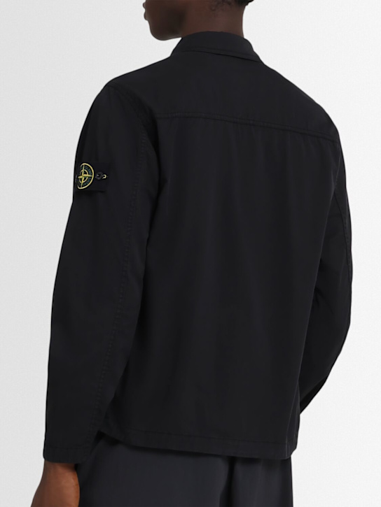 Stone Island: Hemd aus Stretch-Baumwolltwill