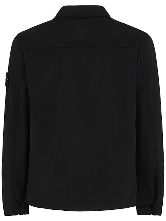 Stone Island: Hemd aus Stretch-Baumwolltwill