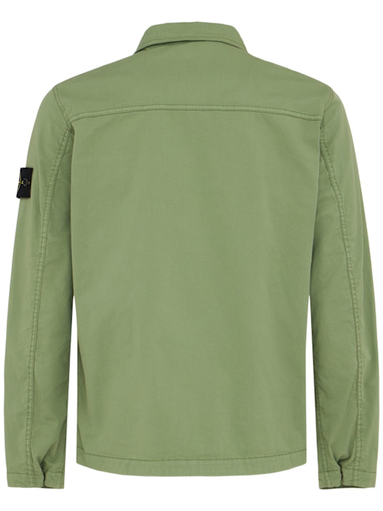 Stone Island: Hemd aus Stretch-Baumwolltwill