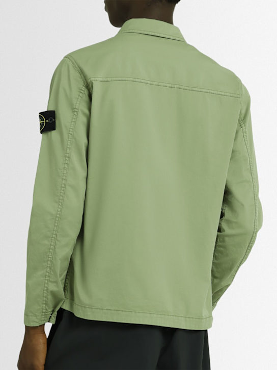 Stone Island: Hemd aus Stretch-Baumwolltwill