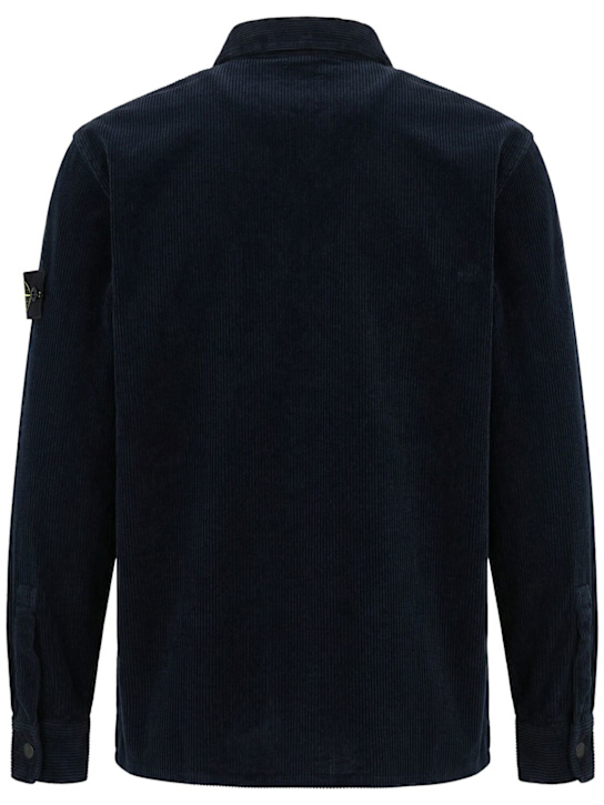 Stone Island: Chemise en coton côtelé