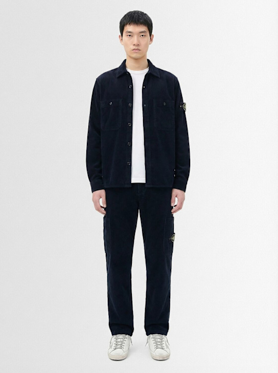 Stone Island - Chemise en coton côtelé