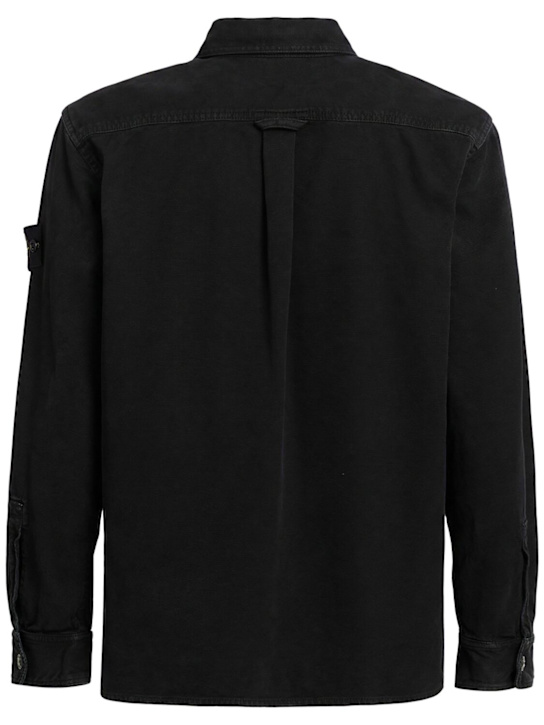 Stone Island: Camicia in cotone effetto vintage