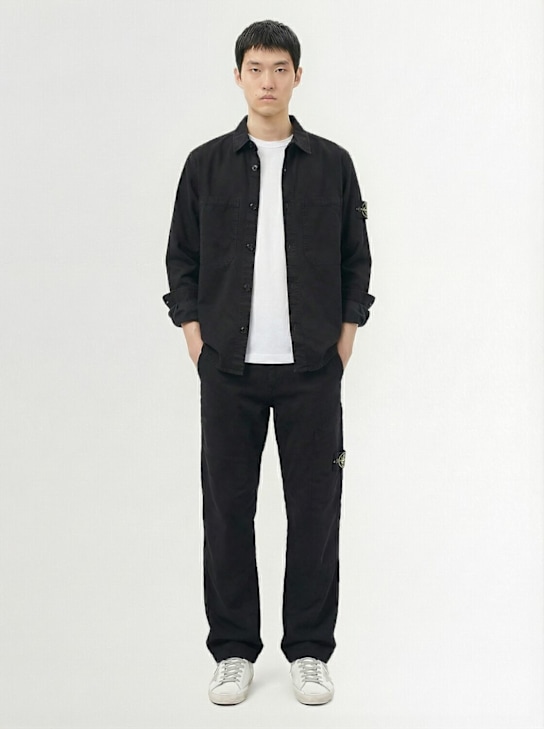 Stone Island - Chemise en coton effet vintage