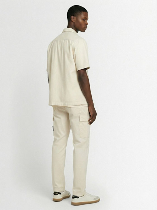 Stone Island: Hemd aus Stretch-Baumwolltwill