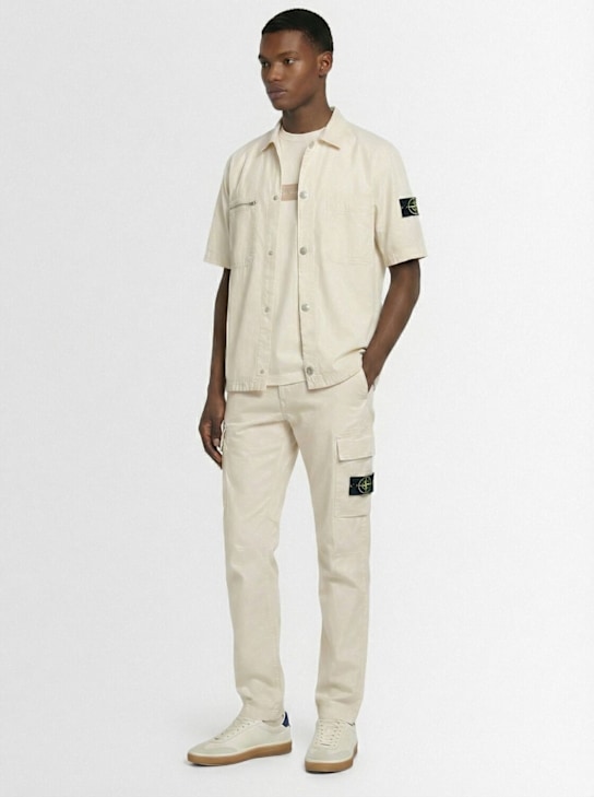 Stone Island: Hemd aus Stretch-Baumwolltwill