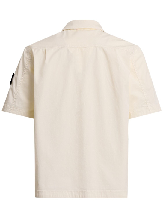 Stone Island: Hemd aus Stretch-Baumwolltwill