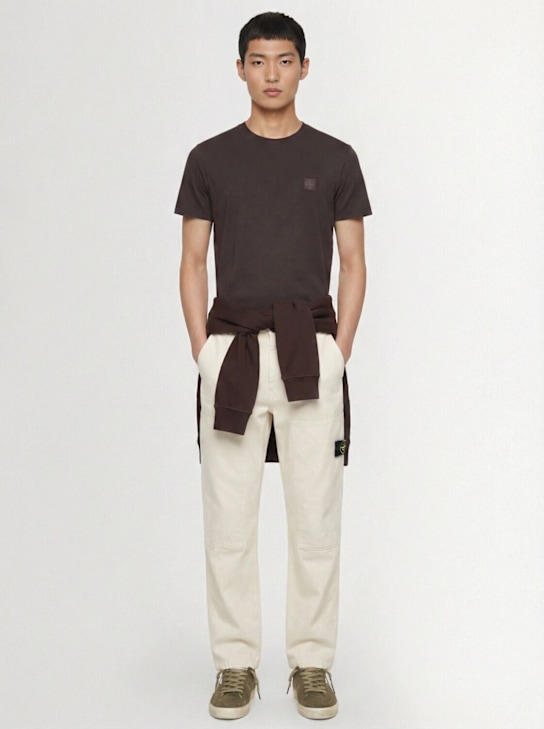 Stone Island: S/s crepe cotton jersey t-shirt