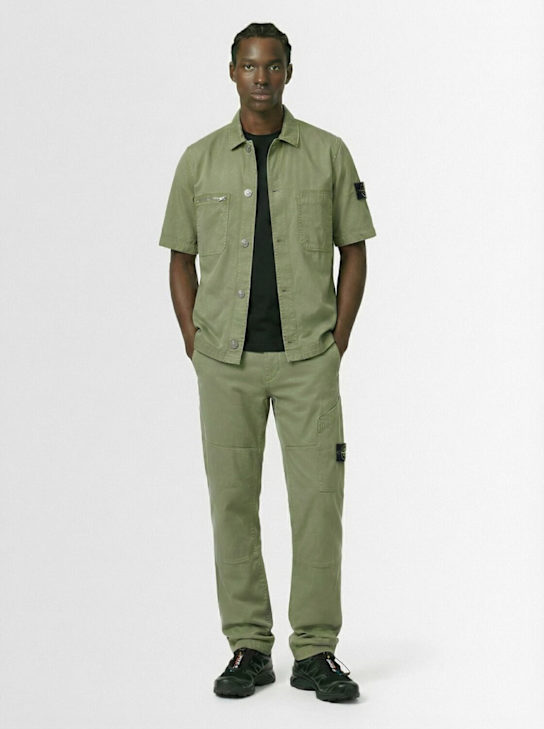 Stone Island - Stretch cotton satin pants
