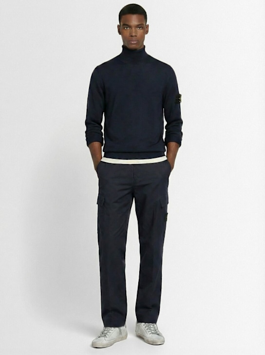Stone Island: Weatherproof cotton canvas pants