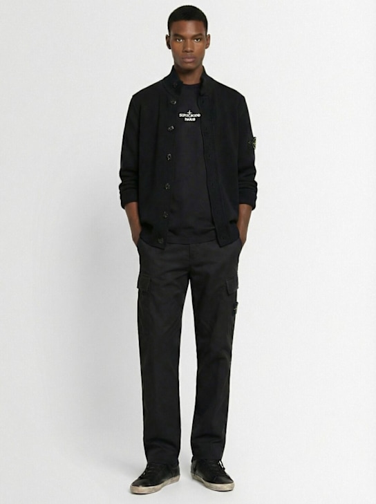 Stone Island - Weatherproof cotton canvas pants