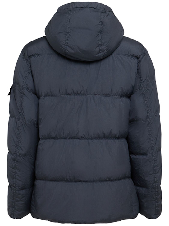 Stone Island: Parka courte en nylon matelassé duvet