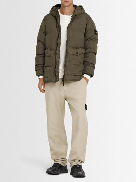 Stone Island - Short nylon down parka