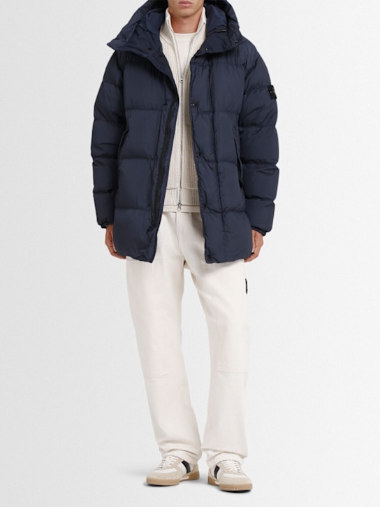 Stone Island: Piumino parka corto in nylon