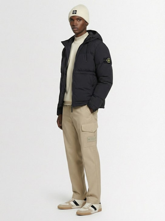 Stone Island: Piumino parka corto in ripstop