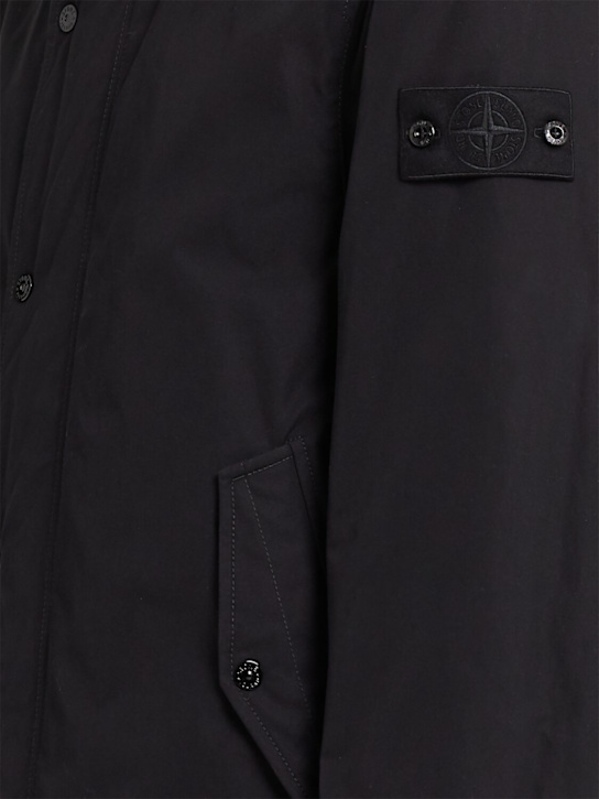 Stone Island: Weatherproof cotton canvas short parka
