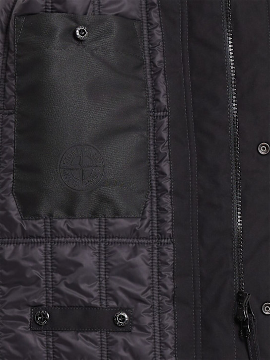Stone Island: Weatherproof cotton canvas short parka
