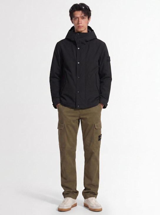 Stone Island - Weatherproof cotton canvas short parka