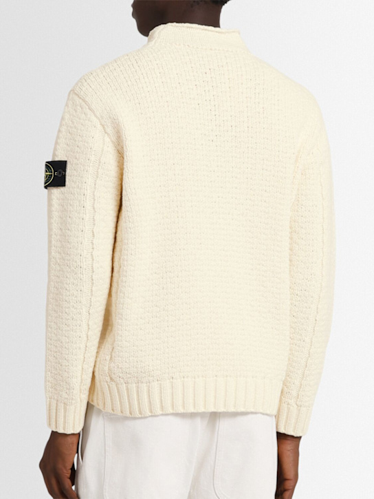 Stone Island: Strickpullover aus Baumwollchenille