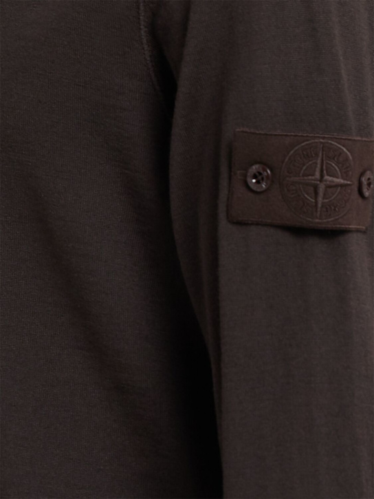 Stone Island: Pull col rond en laine légère