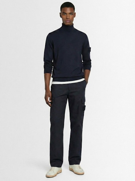 Stone Island - Pull-over en laine légère à col roulé