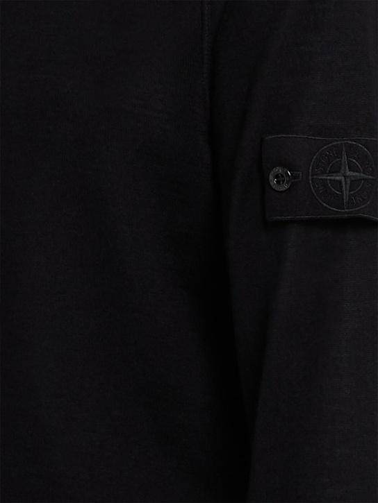 Stone Island: Pull-over en laine légère à col roulé