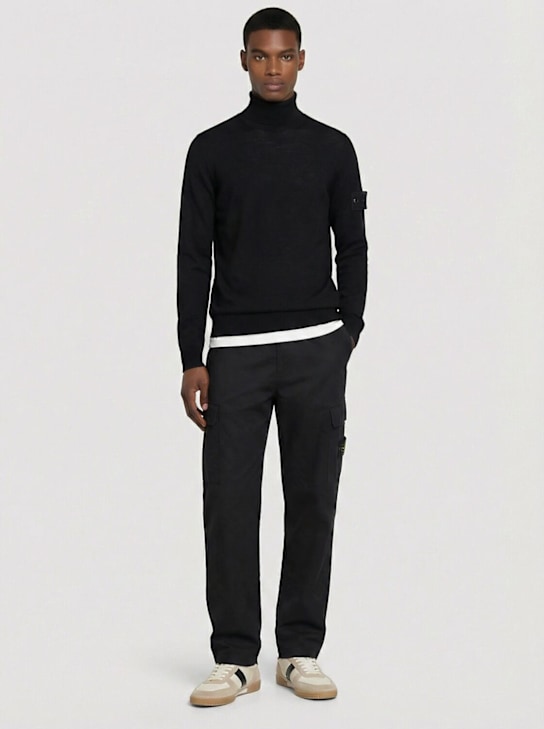 Stone Island - Pull-over en laine légère à col roulé