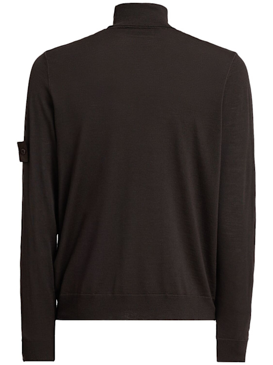 Stone Island: Pull-over en laine légère à col roulé