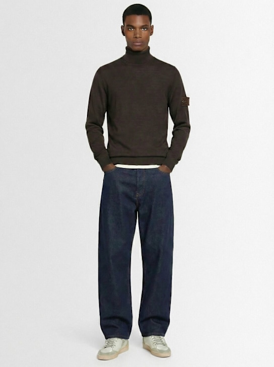 Stone Island - Pull-over en laine légère à col roulé