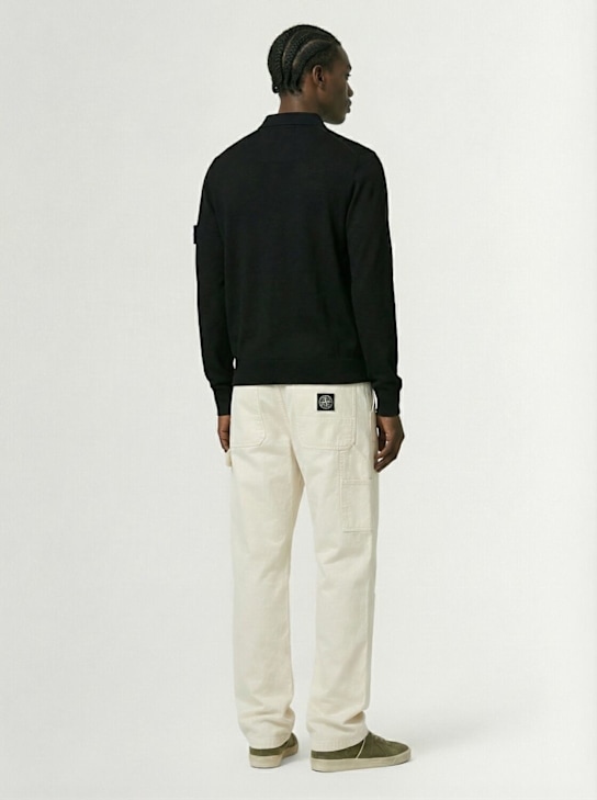 Stone Island: Polo en laine légère L/s