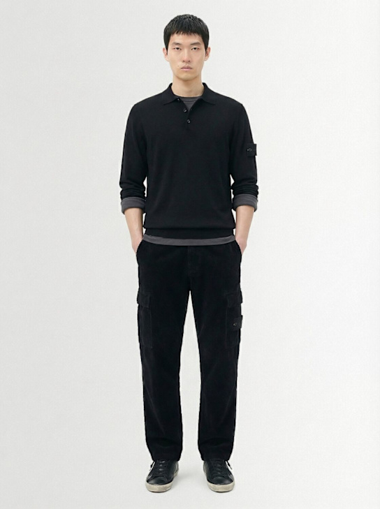 Stone Island - Polo en laine légère L/s