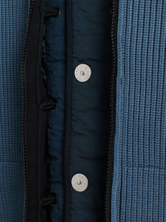 Stone Island: Popcorn stitch nylon hoodie