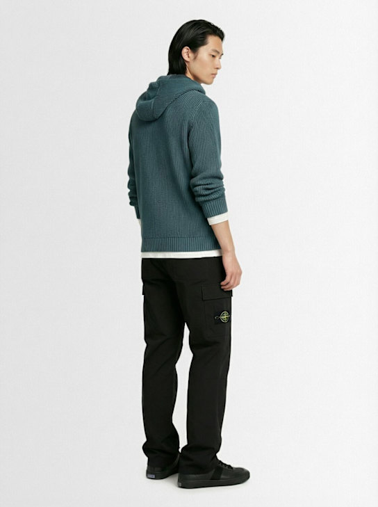Stone Island: Popcorn stitch nylon hoodie