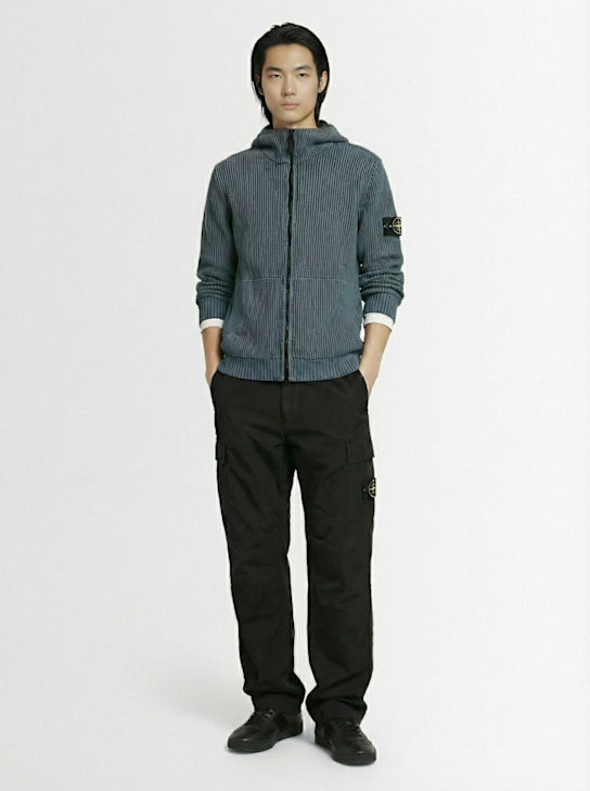 Stone Island - Popcorn stitch nylon hoodie