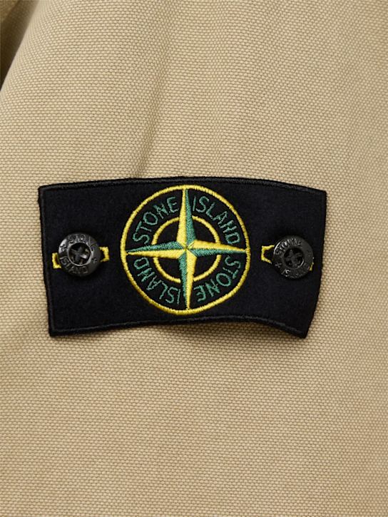 Stone Island: Vintage effect cotton sweatshirt hoodie