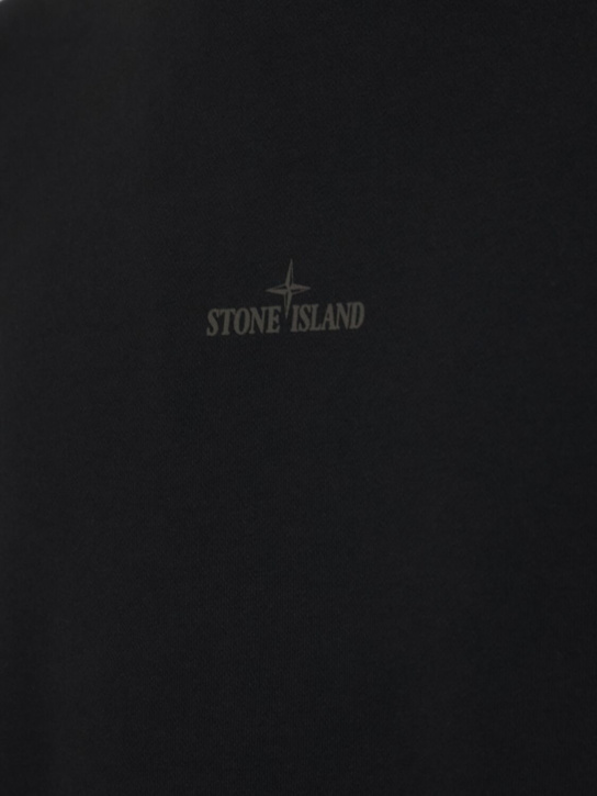 Stone Island: Printed cotton sweatshirt hoodie